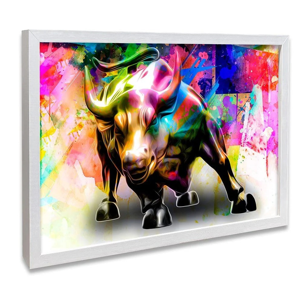 Street Art Wall Street Bull Canvas