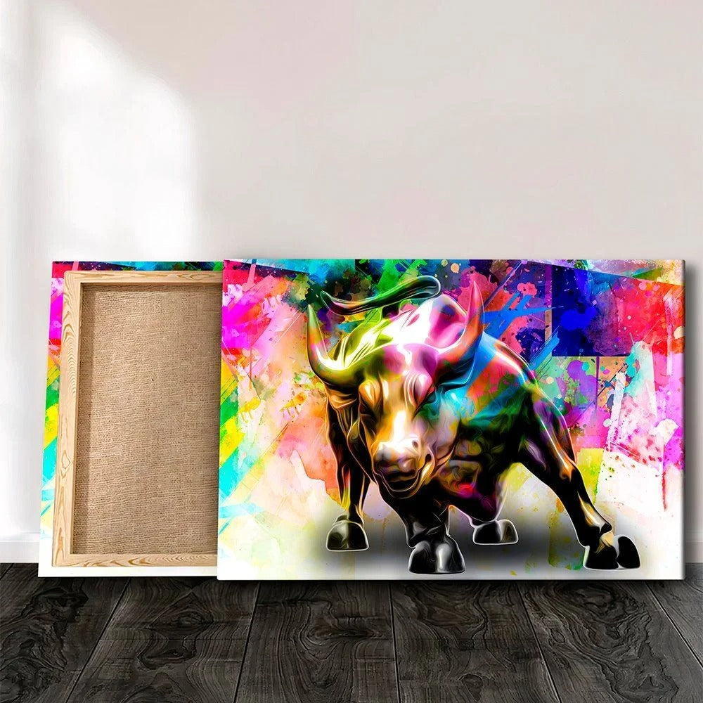 Street Art Wall Street Bull Canvas