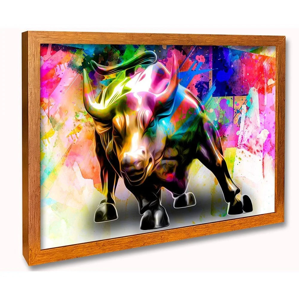 Street Art Wall Street Bull Canvas