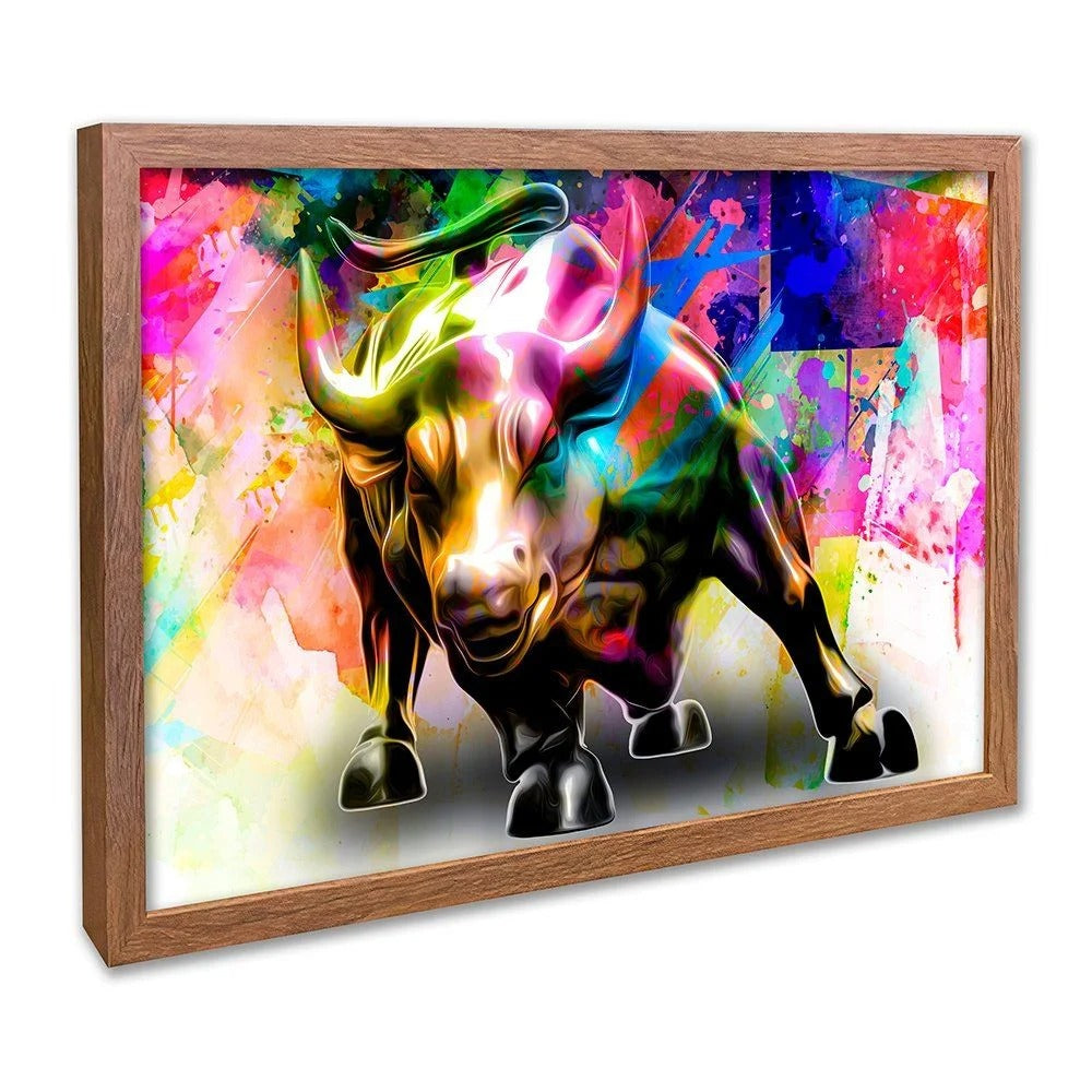 Street Art Wall Street Bull Canvas