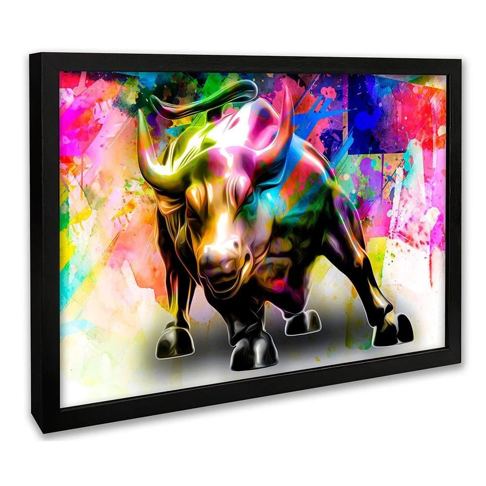 Street Art Wall Street Bull Canvas