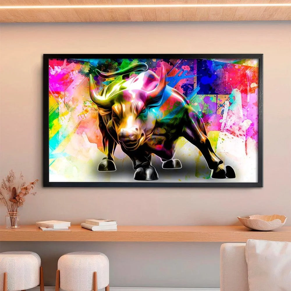 Street Art Wall Street Bull Canvas