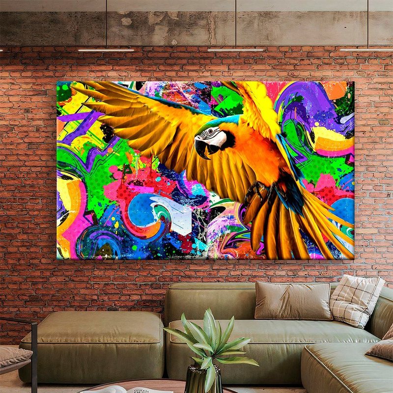 Street Macaw Canvas