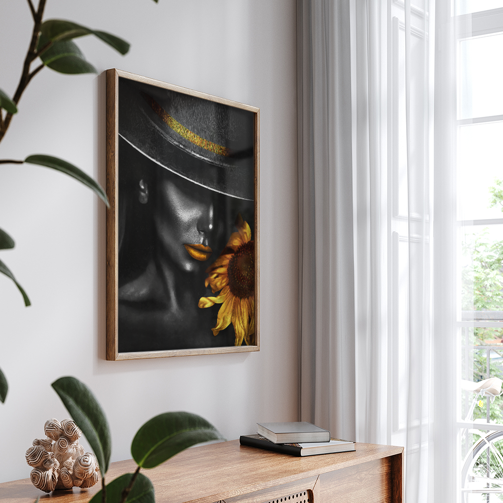 Sunflower Woman V61 Canvas