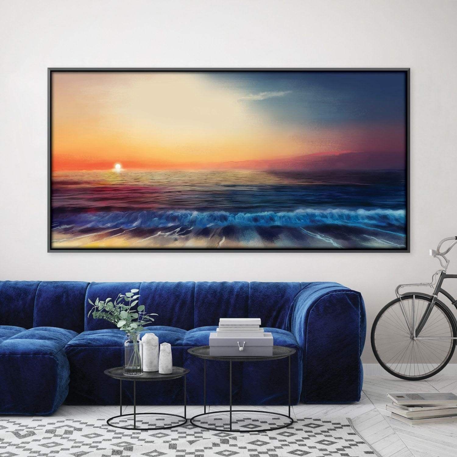 Sunset Sea Landscape Canvas