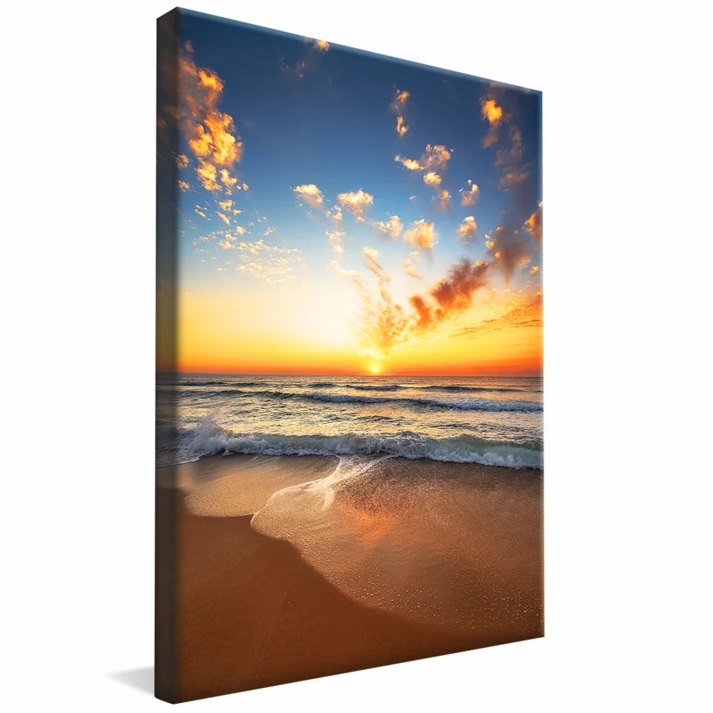 Sunset and Waves Canvas V1269