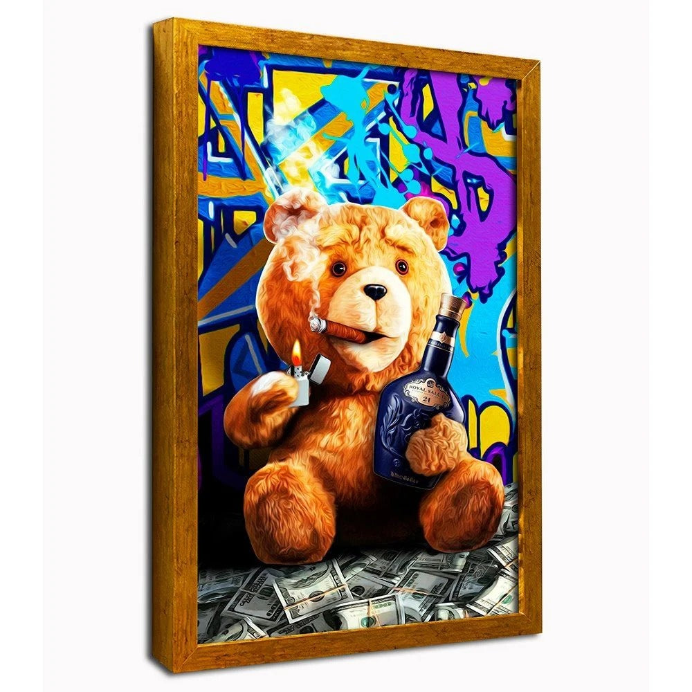 Ted Millionaire Smoking Canvas