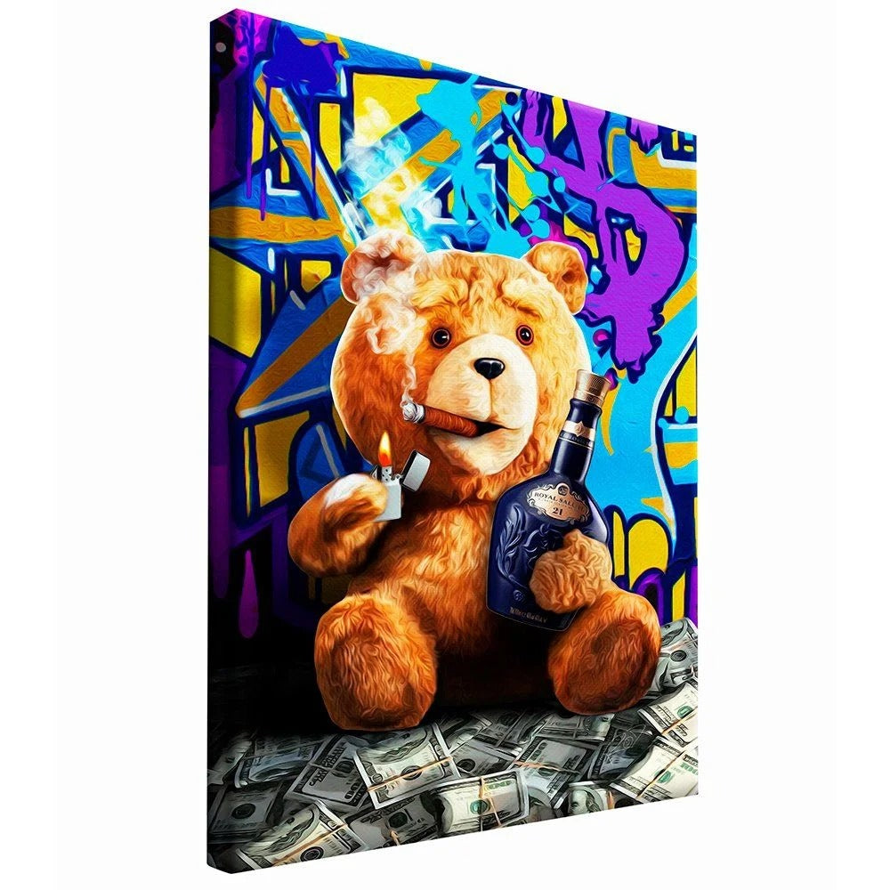 Ted Millionaire Smoking Canvas