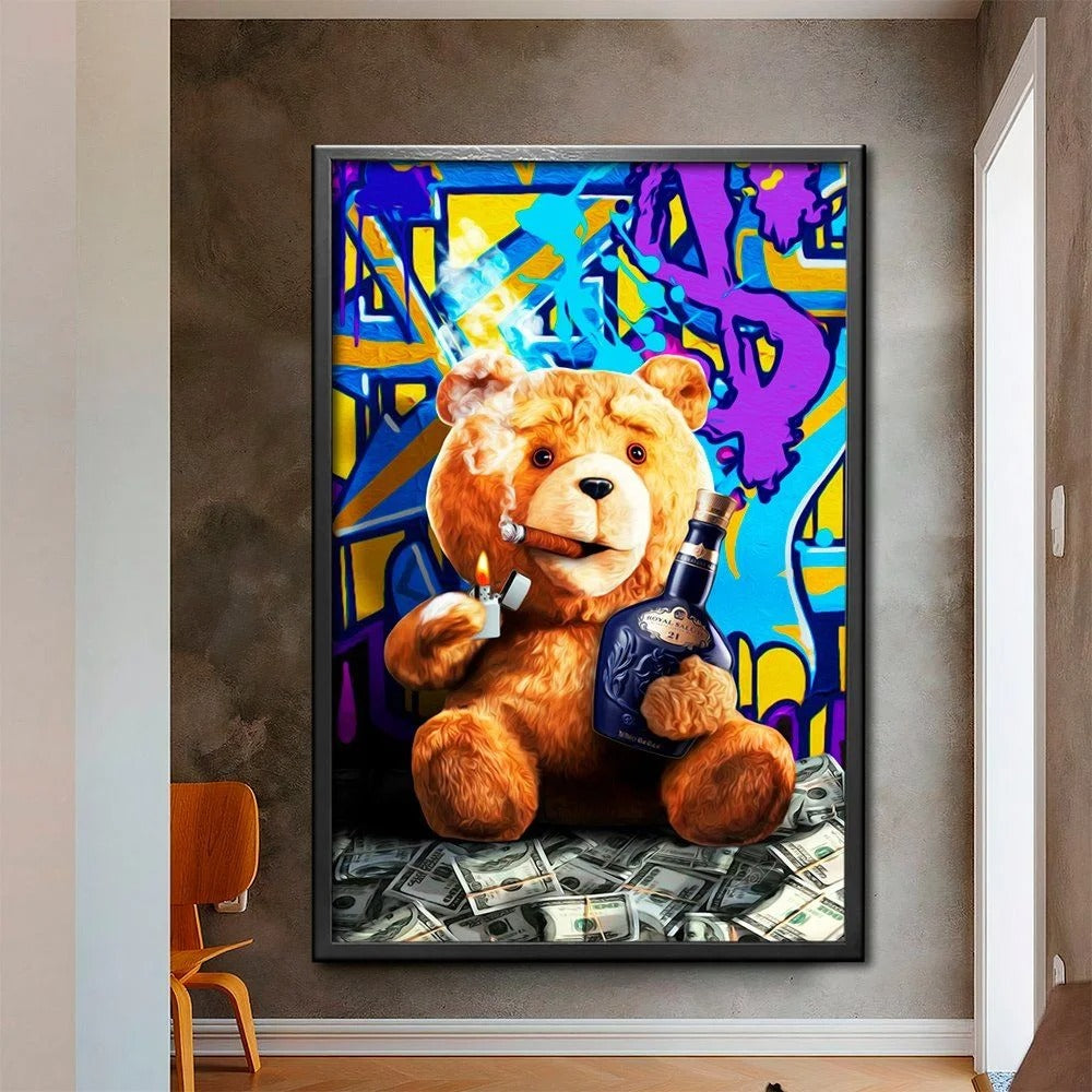 Ted Millionaire Smoking Canvas