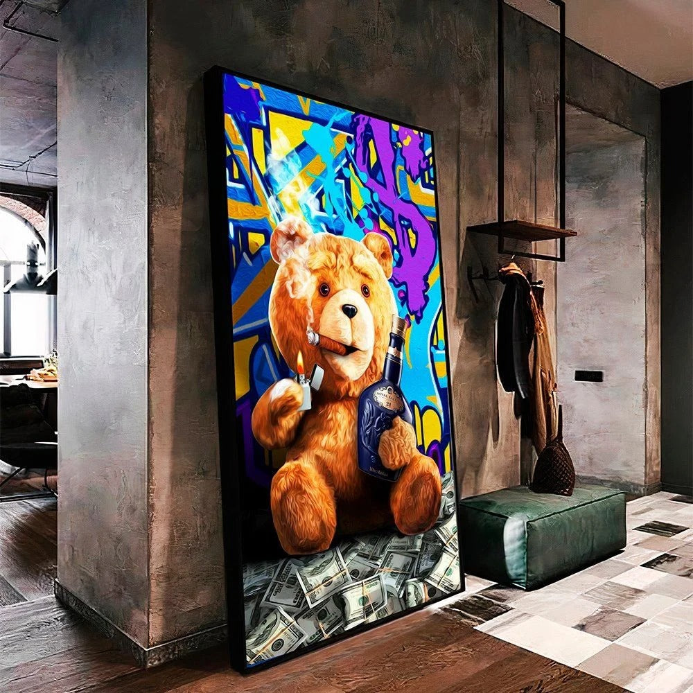 Ted Millionaire Smoking Canvas