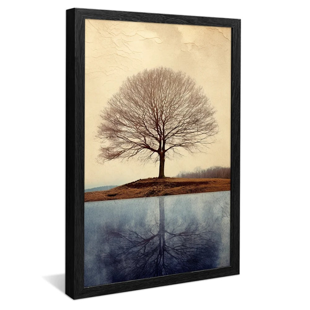 Tree Landscape With Texture Canvas V75