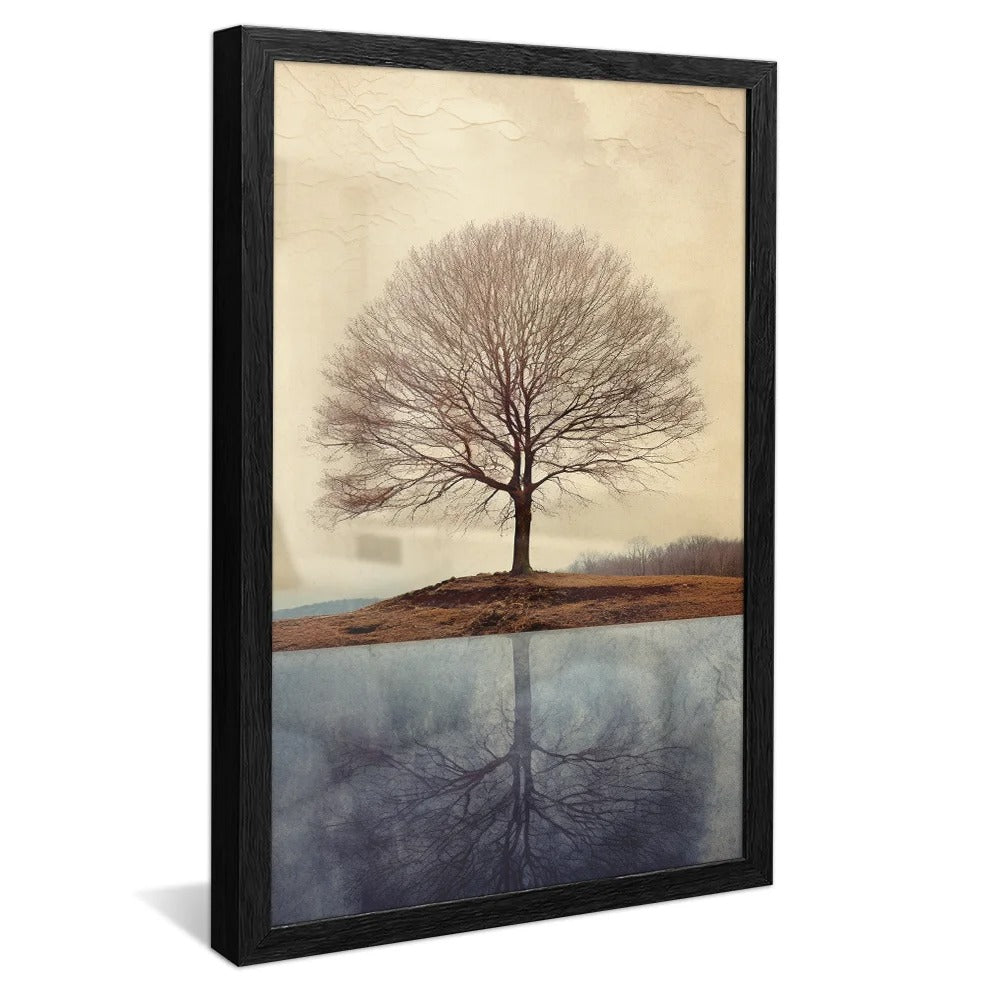 Tree Landscape With Texture Canvas V75