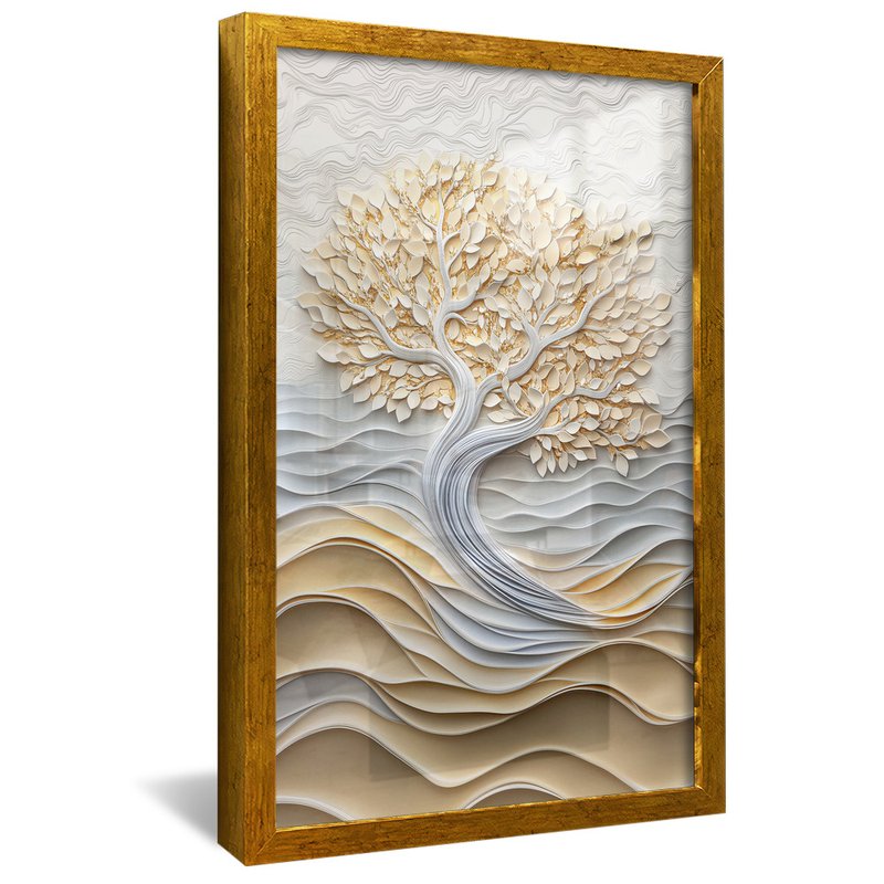 Tree and Ceramic Waves V2051 Canvas