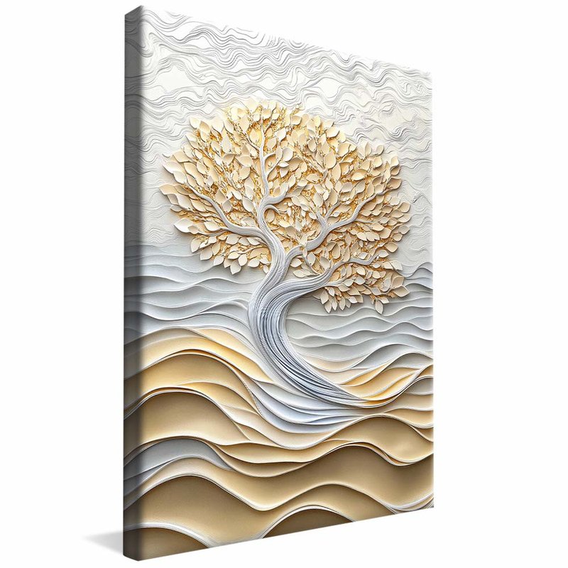 Tree and Ceramic Waves V2051 Canvas