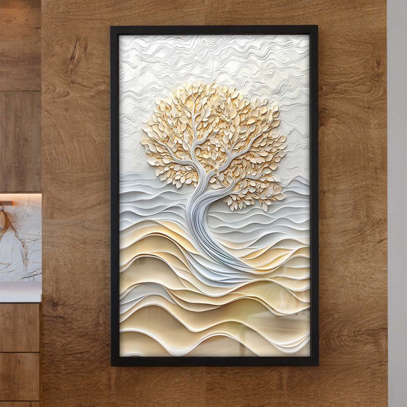 Tree and Ceramic Waves V2051 Canvas