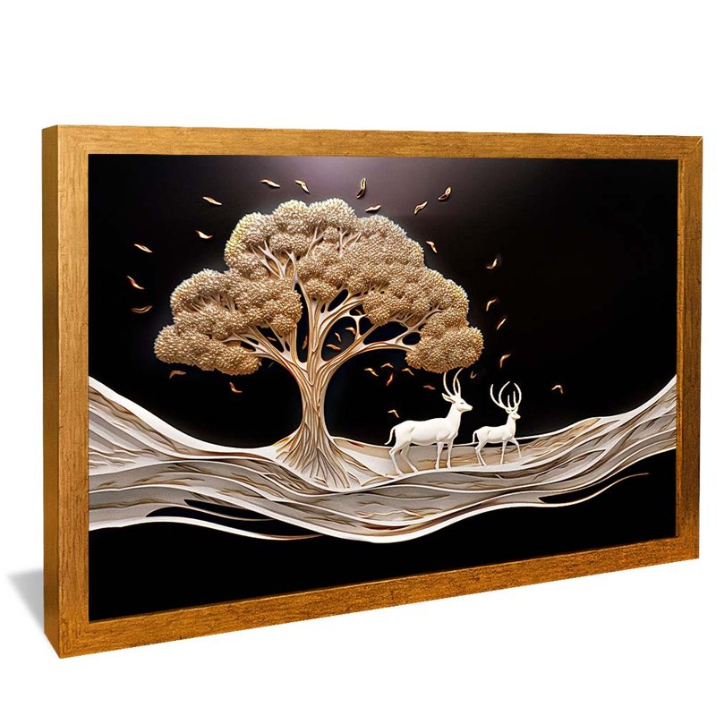 Tree and Deer V2080 Canvas