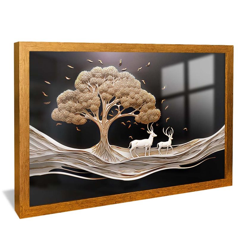 Tree and Deer V2080 Canvas