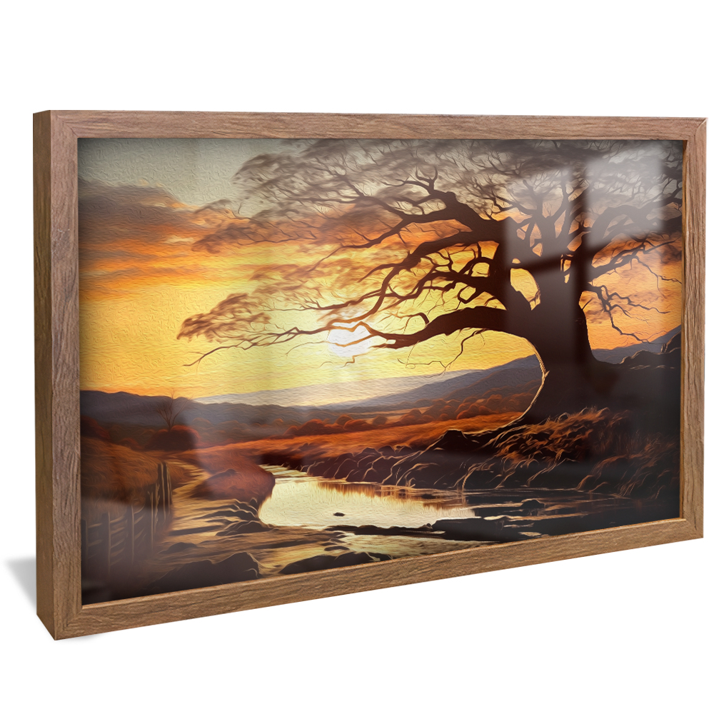 Tree and Fields V865 Canvas