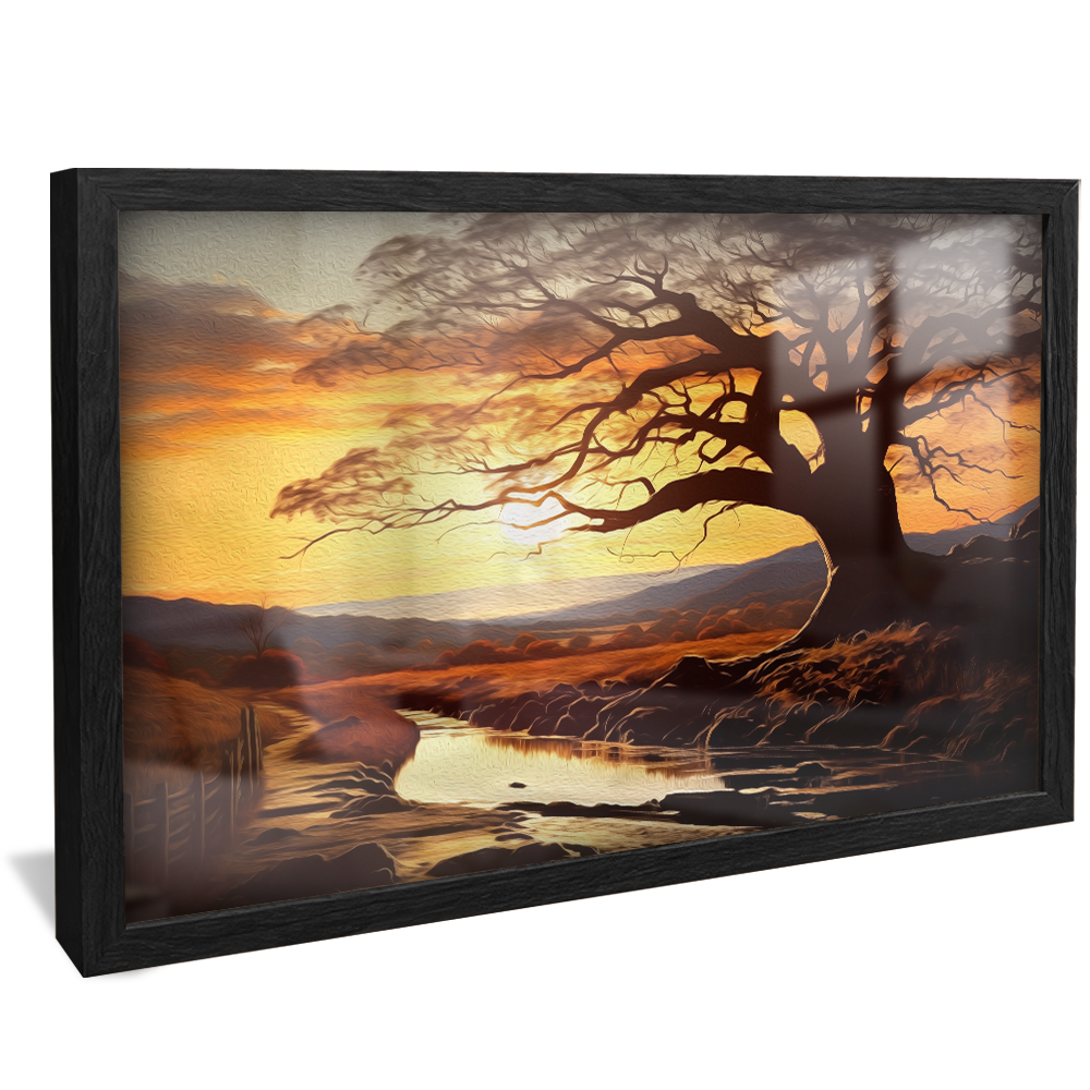 Tree and Fields V865 Canvas