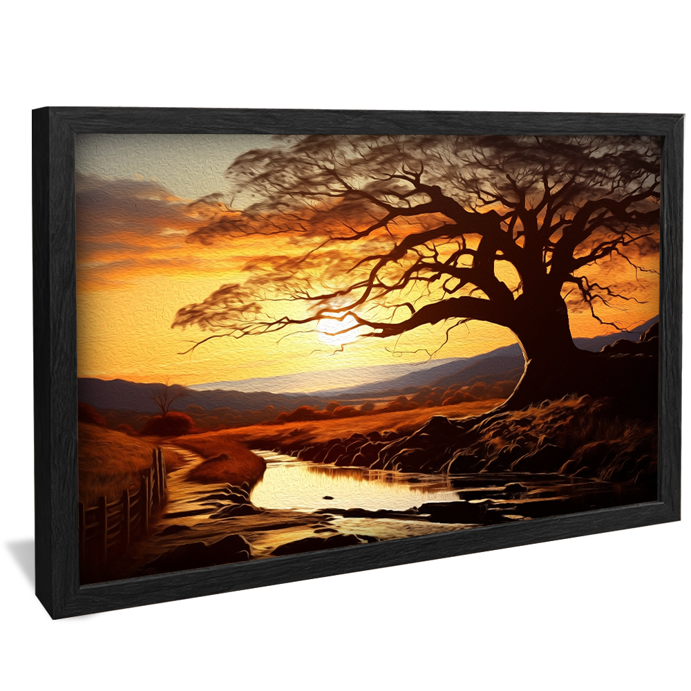 Tree and Fields V865 Canvas