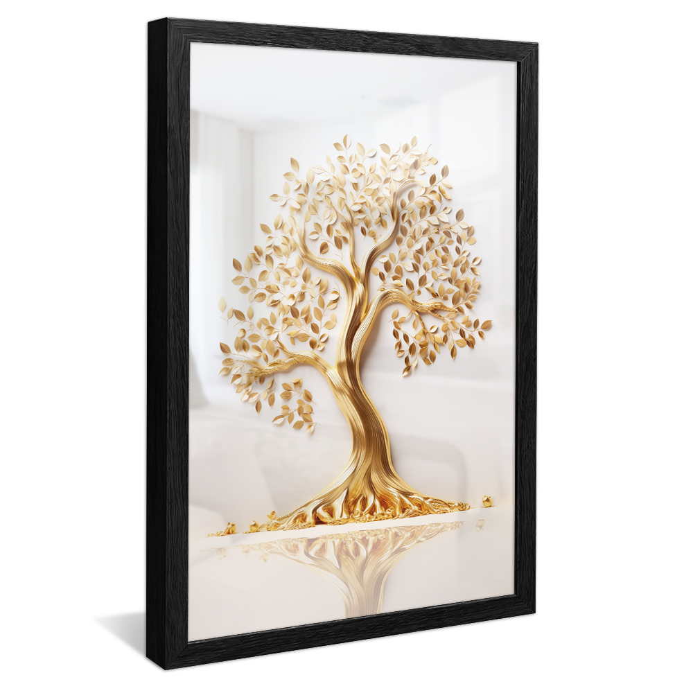 Tree and Golden Leaves V828 Canvas