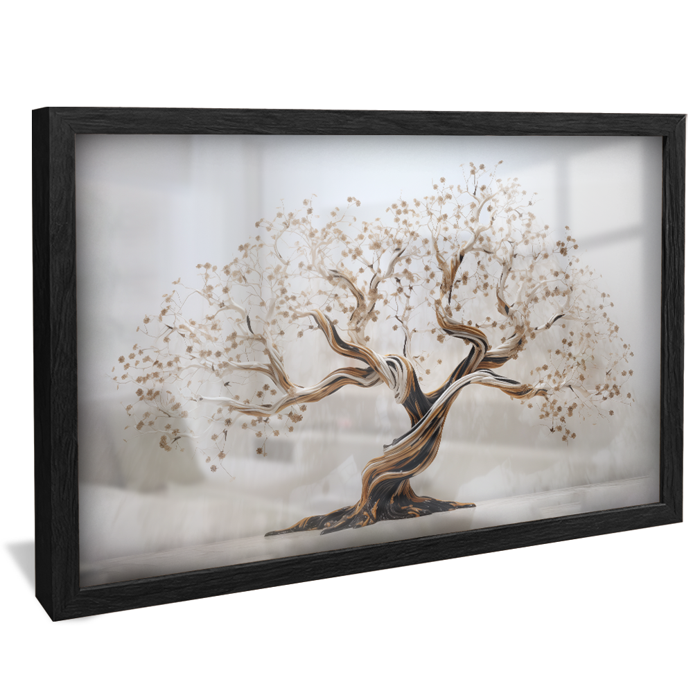 Tree in Dark Marble V793 Canvas