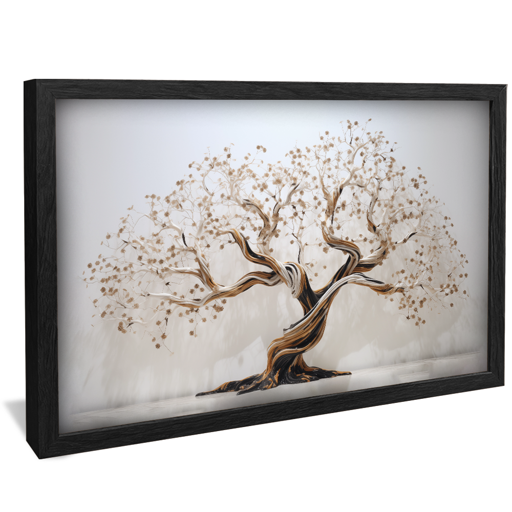 Tree in Dark Marble V793 Canvas