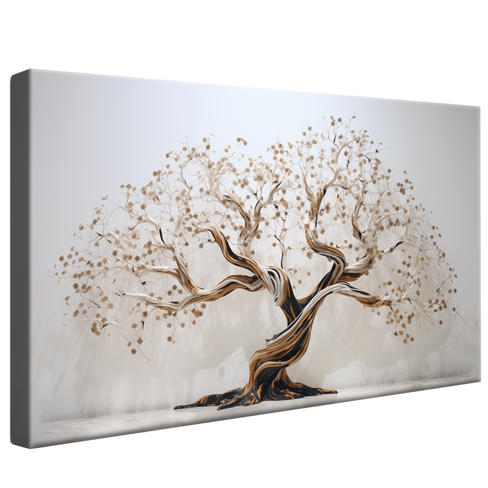 Tree in Dark Marble V793 Canvas