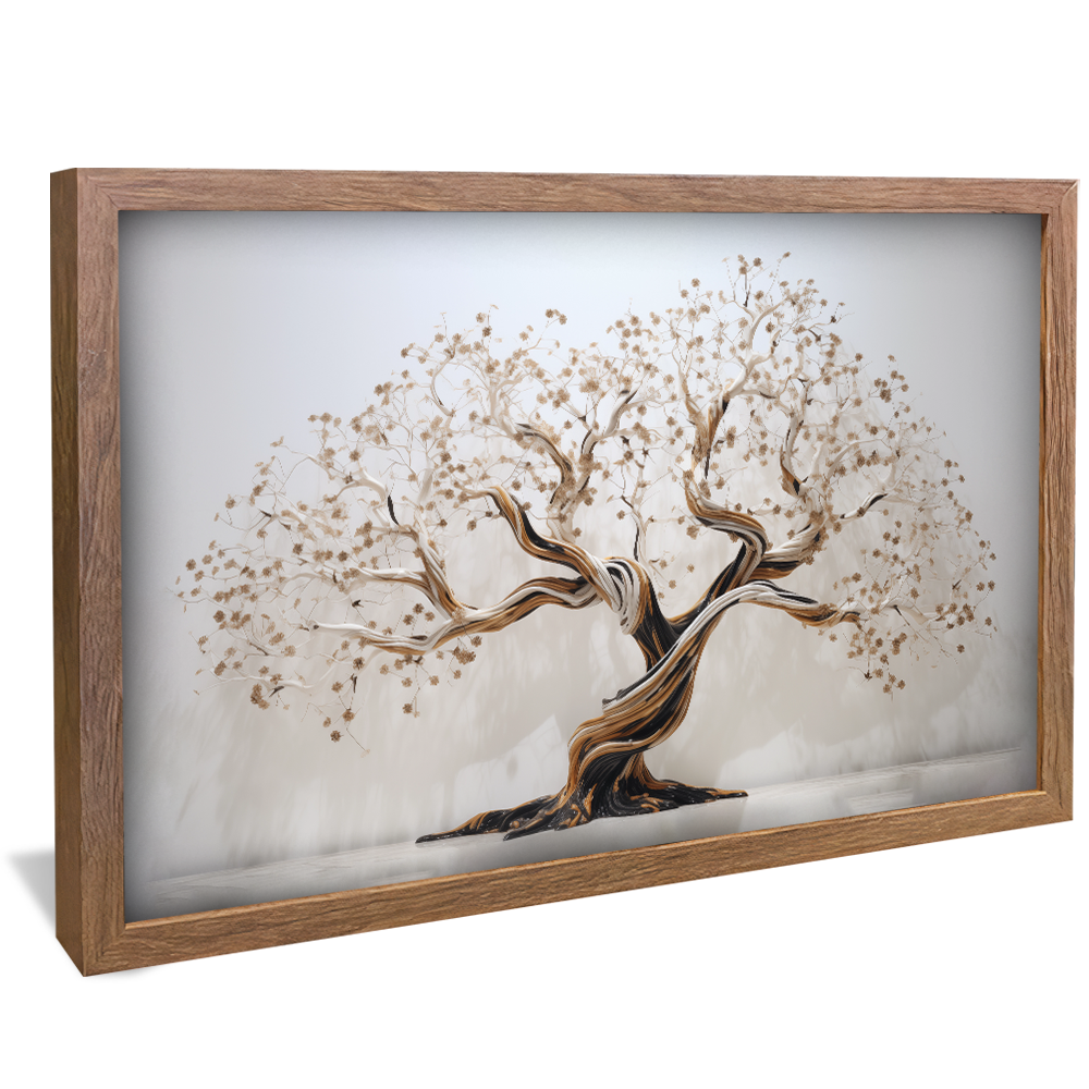 Tree in Dark Marble V793 Canvas