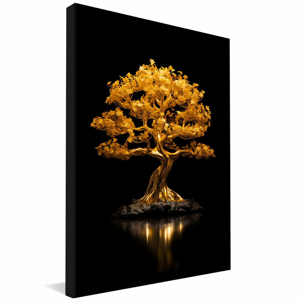 Tree in Gold V785 Canvas