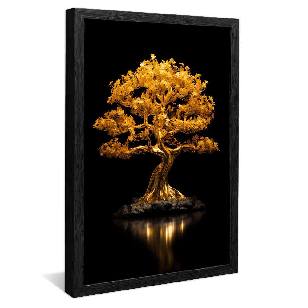 Tree in Gold V785 Canvas