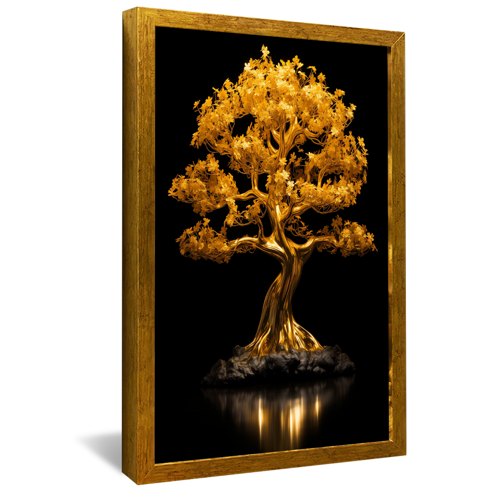 Tree in Gold V785 Canvas