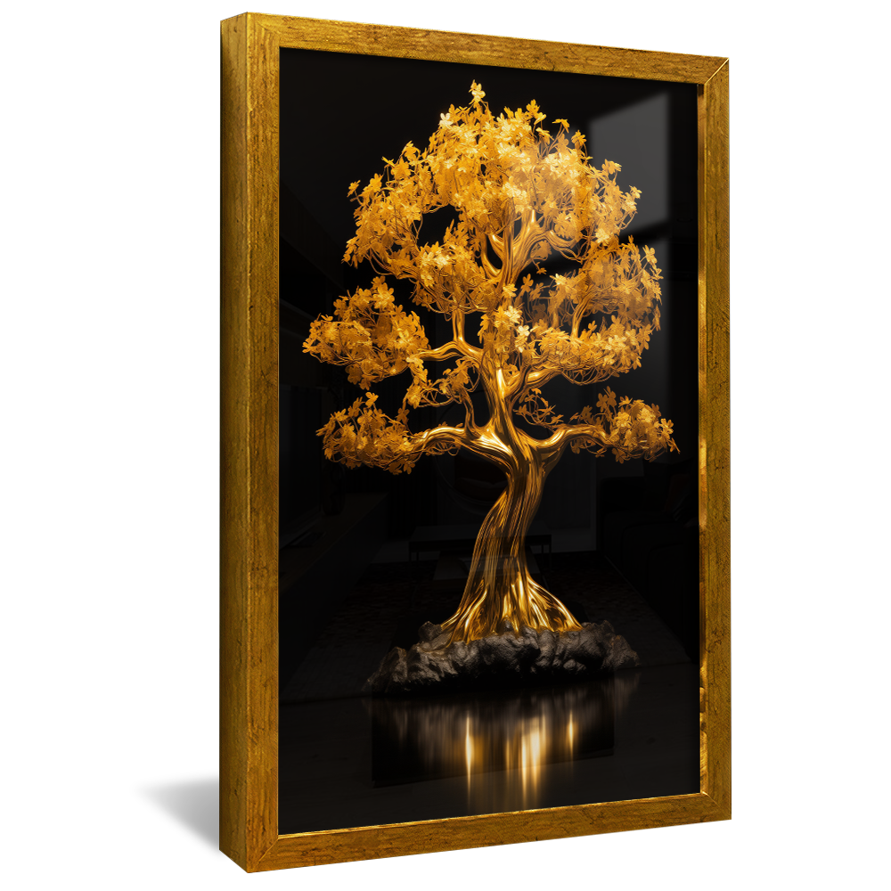 Tree in Gold V785 Canvas