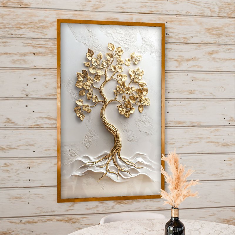 Tree in Gold and Plaster V2069 Canvas