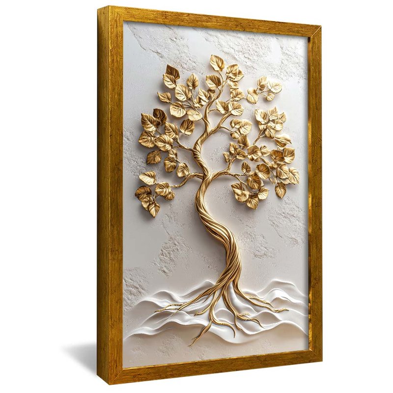 Tree in Gold and Plaster V2069 Canvas