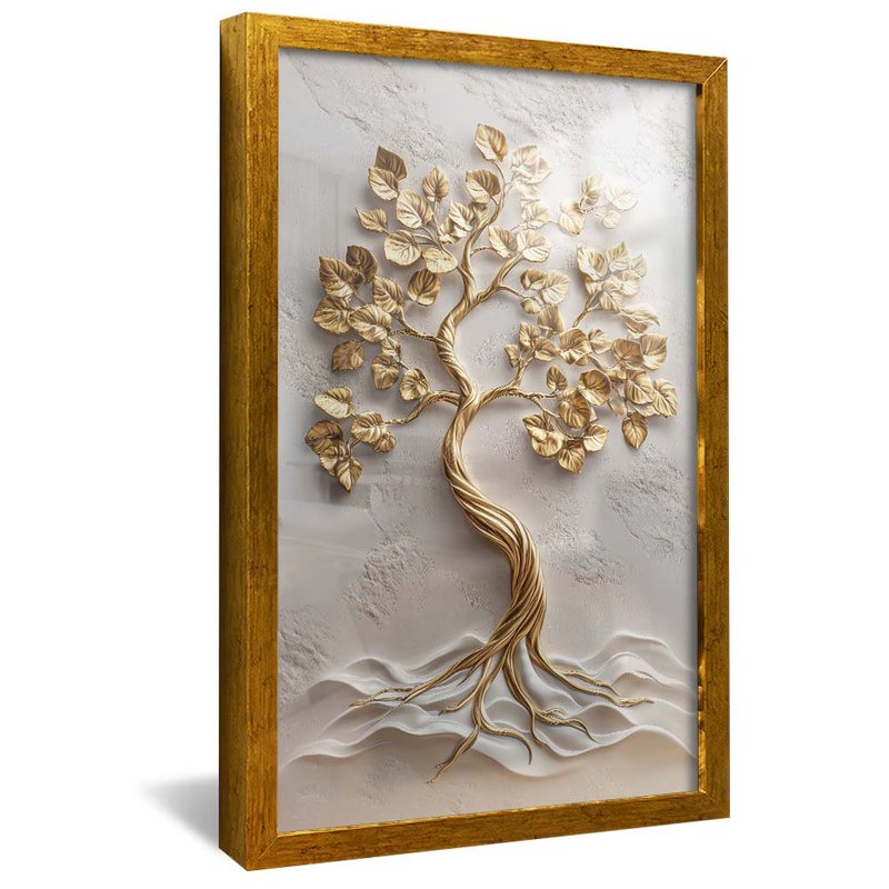 Tree in Gold and Plaster V2069 Canvas