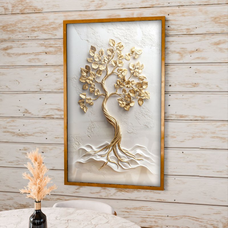 Tree in Gold and Plaster V2069 Canvas