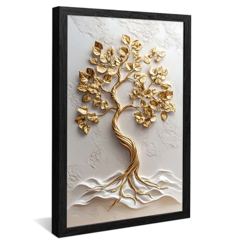 Tree in Gold and Plaster V2069 Canvas