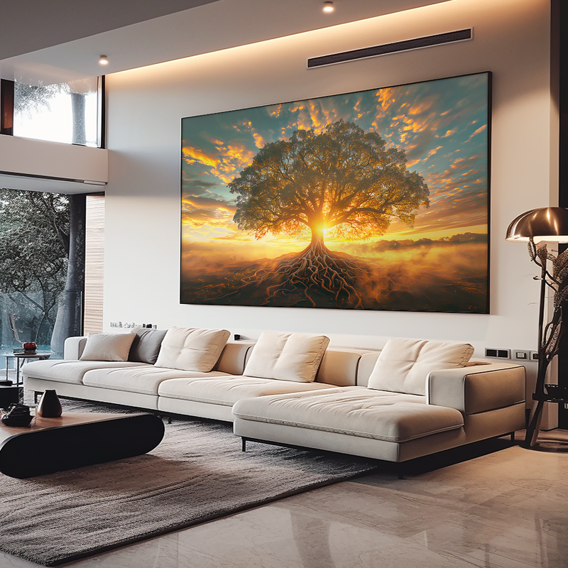 Tree in the Sunset V1245 Canvas