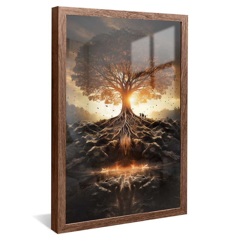 1 Piece Tree in the Sunset V859 Canvas