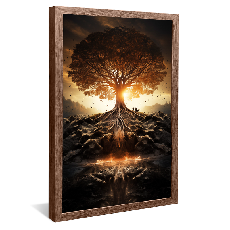 1 Piece Tree in the Sunset V859 Canvas