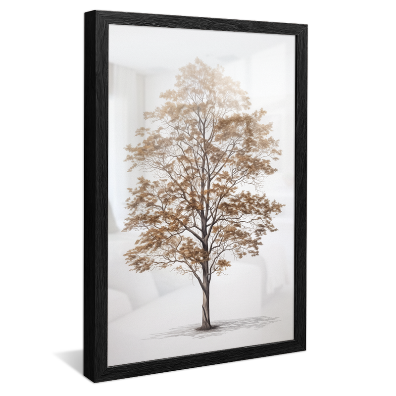 1 Piece Tree in the White Background V962 Canvas