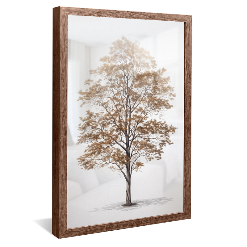 1 Piece Tree in the White Background V962 Canvas