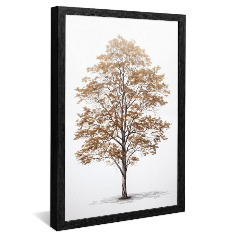 1 Piece Tree in the White Background V962 Canvas