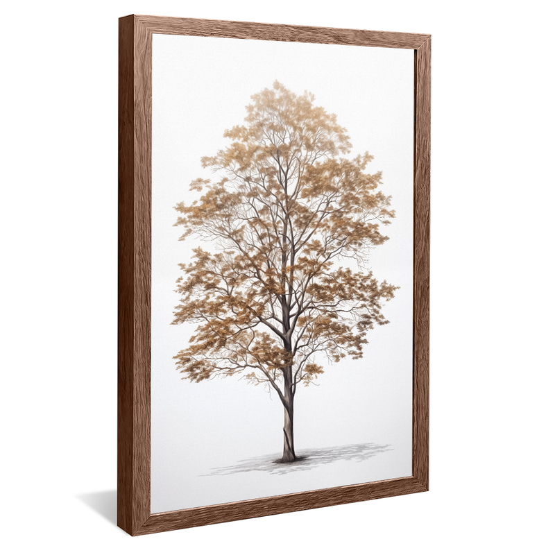 1 Piece Tree in the White Background V962 Canvas