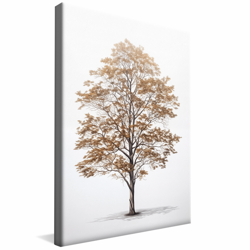 1 Piece Tree in the White Background V962 Canvas