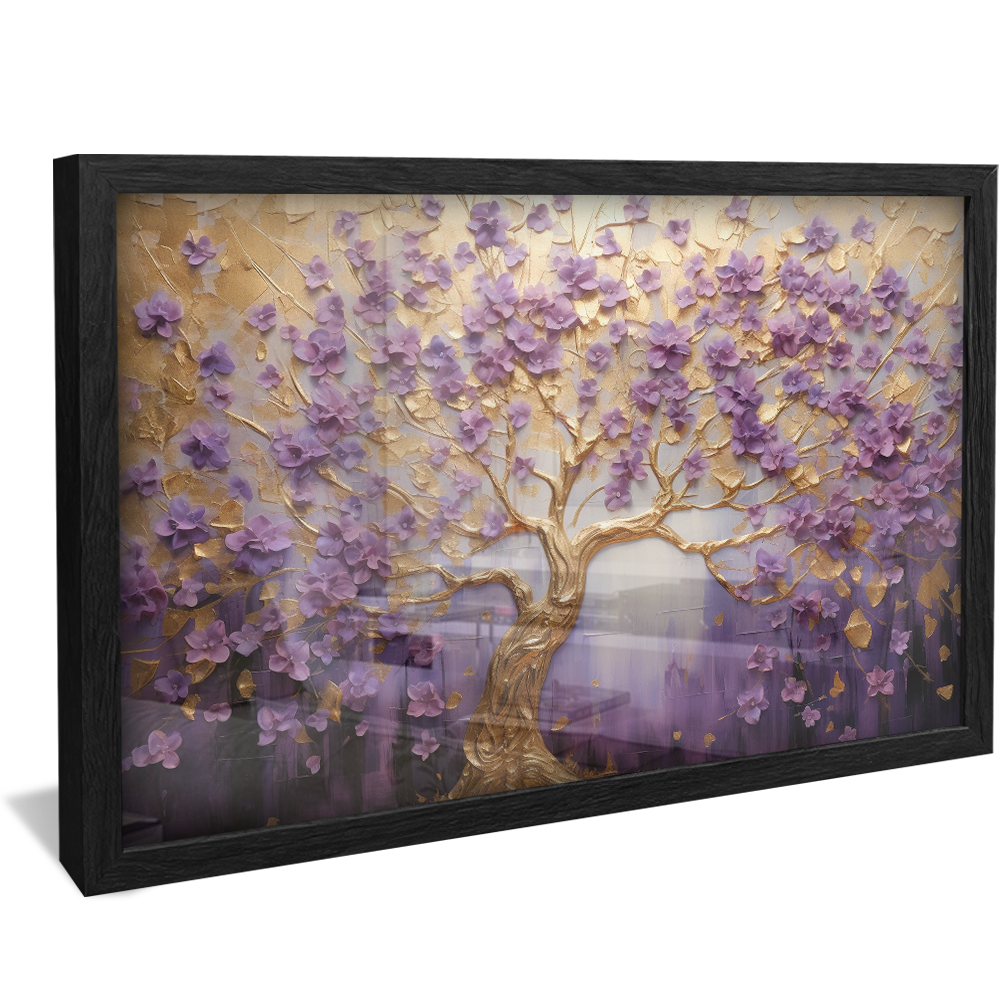 Tree of Life Purple and Gold Canvas