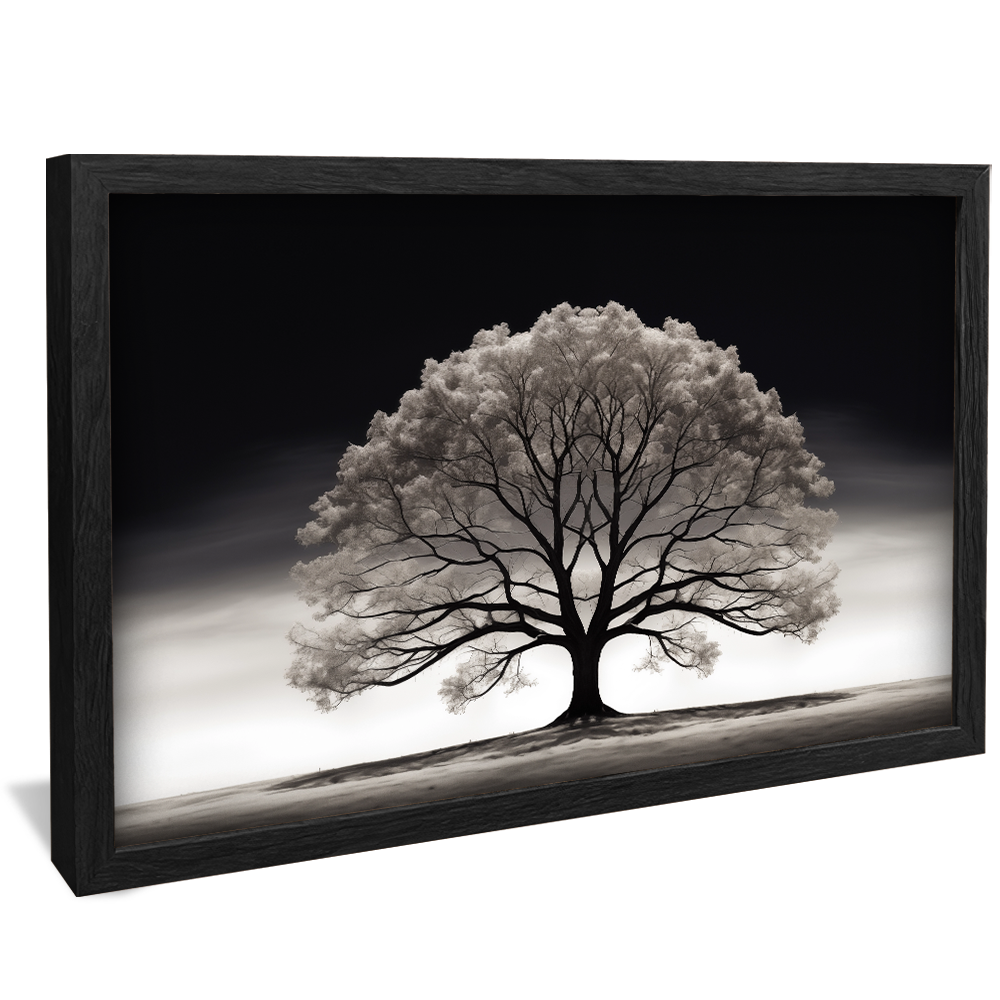 Tree on Black Background V807 Canvas