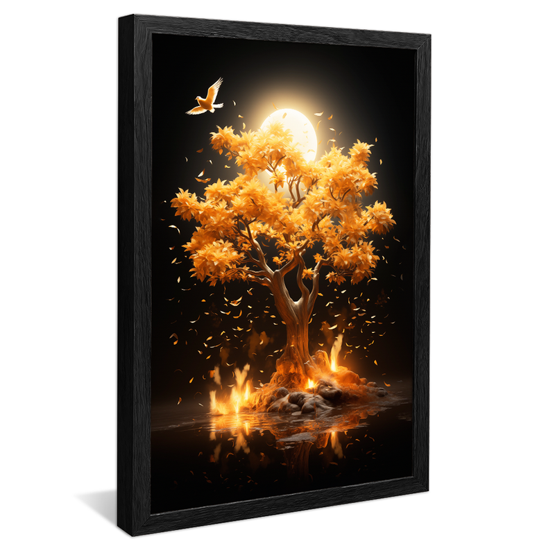 1 Piece Tree on the Moonlight V899 Canvas