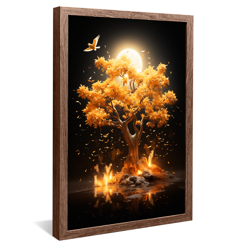 1 Piece Tree on the Moonlight V899 Canvas